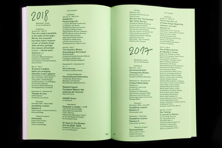 B&eacute;tonsalon, Villa Vassilieff 2003-2018. 15 ans dans le flot de la vie.